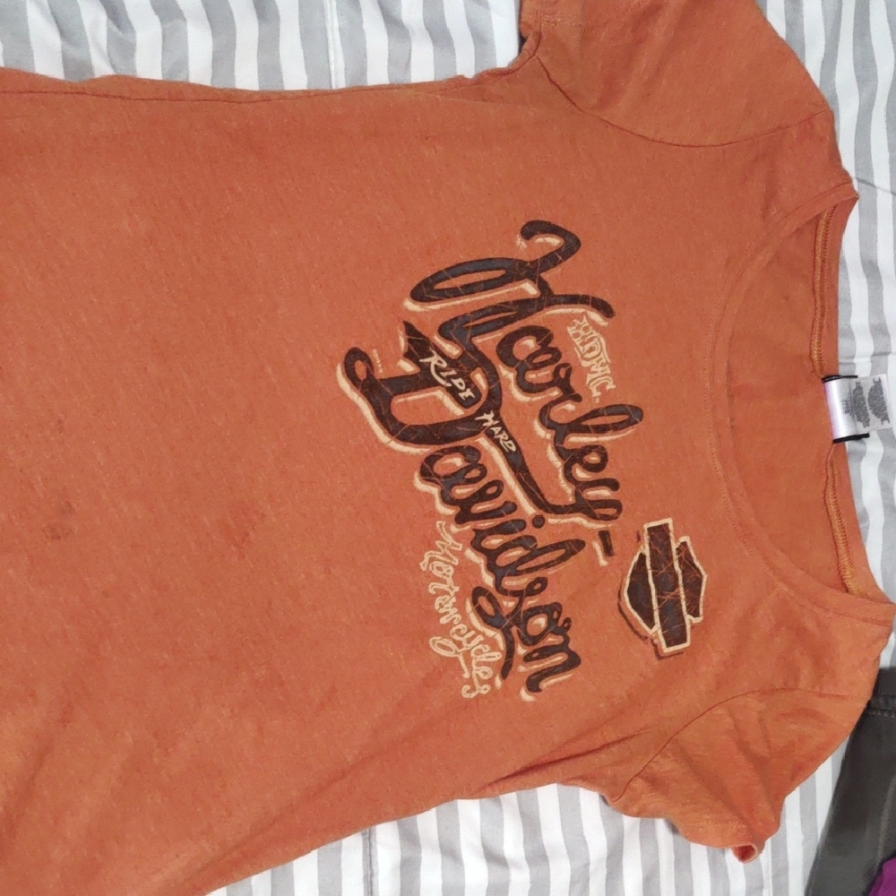 Harley-Davidson Kids' Tee in Vibrant Orange